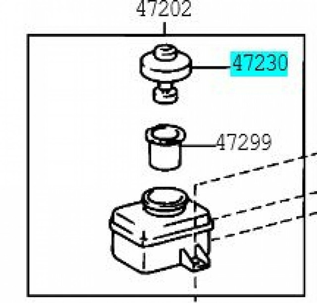 TOYOTA 8446030040 Brake Master Cylinder Reservoir Filler Cap ASSY Genuine eBay