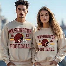 Washington Retro Style Football Sweatshirt Washington Vintage Fan Gift Crewneck