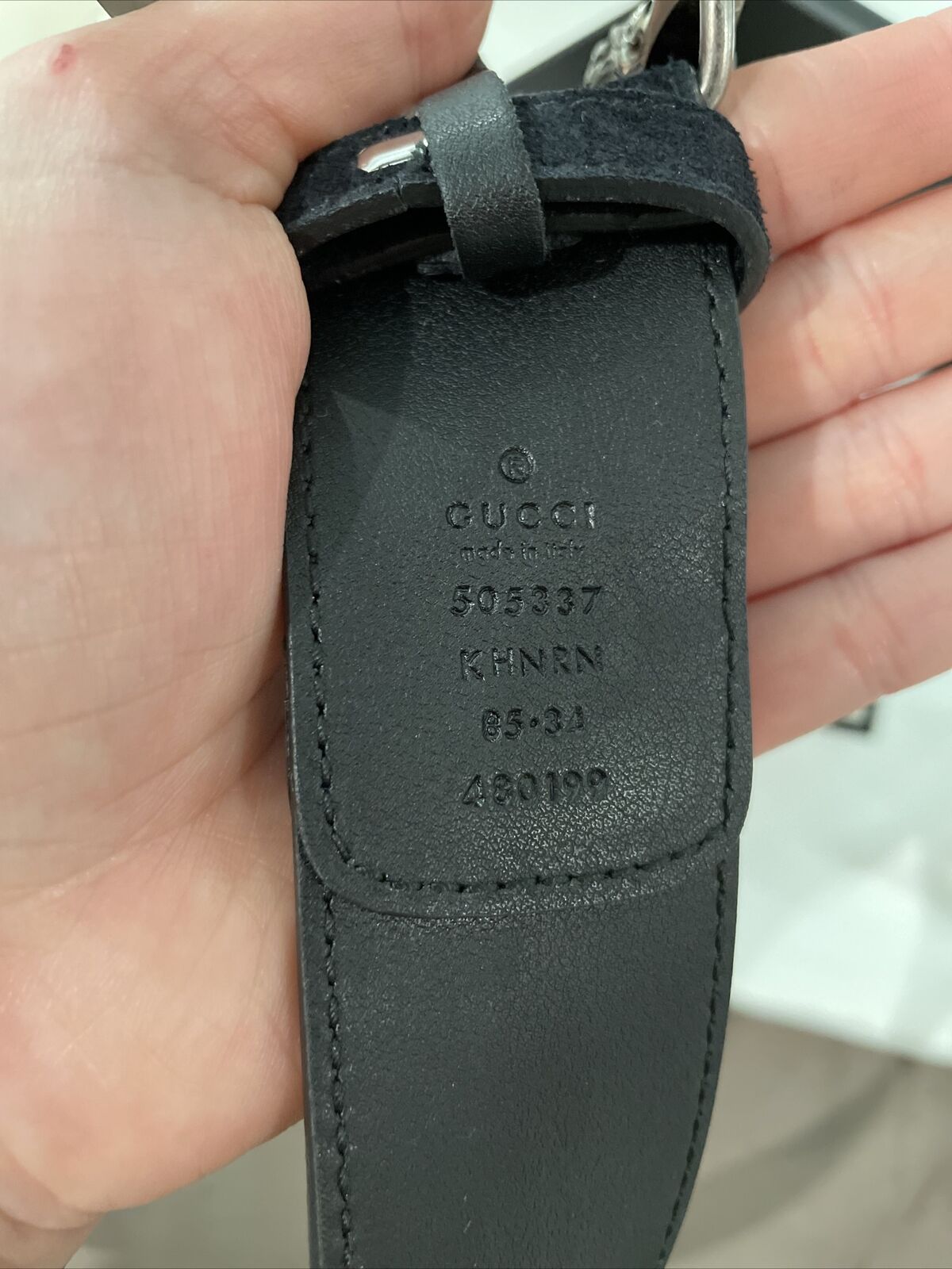 Gucci Dionysus Black Leather Belt 85/34 Made in I… - image 8