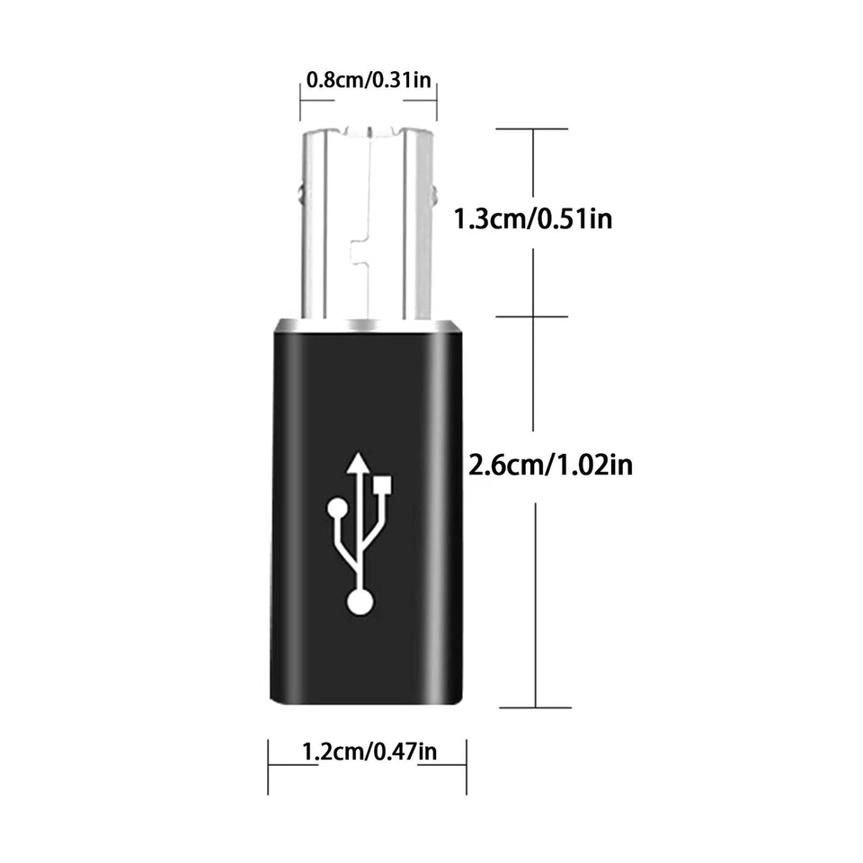Type C Female to B Adapter USB/C Female to Printer Male Adapter USB/C to USB B - Image 4 of 4