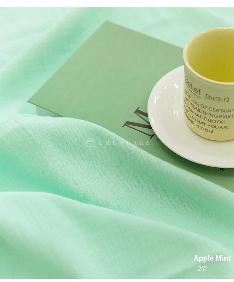 Double Gauze 100% Cotton Plain Fabric Dressmaking Lightweight Soft Muslin Cloth - Image 3 of 4