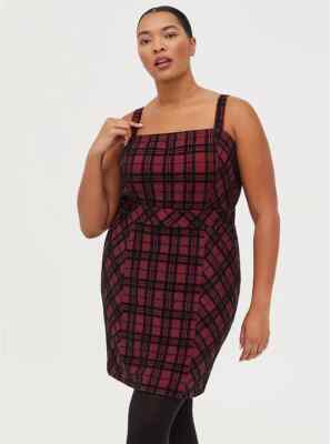 pretty plaid knit mini dress Pretty Plaid Knit Mini Dress