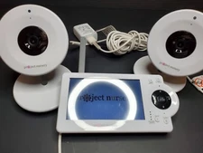 EUC!! Project Nursery Video Baby Monitor with 2 Cameras and 4.3" Screen