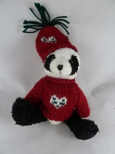 Hugfun Plush Panda Christmas knit Hat & Sweater Fully Jointed