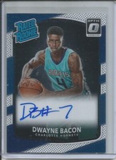 DWAYNE BACON 2016-17 PANINI DONRUSS OPTIC RATED ROOKIE ON CARD AUTO RC HORNETS