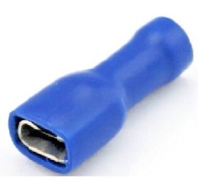 Produktbild von 150x Schnellkupplungsbuchsen Vinylisoliert – 6,3x0,8 Mm, Rot (0,5–1,5 Mm²) & Blau (1,5–2,5 Mm²)