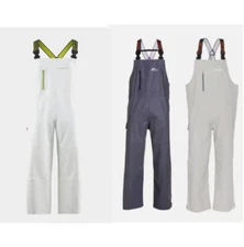 Grundens Tourney Bibs White, Iron Gray & Abalone Gray 10140