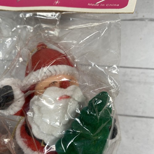 Vintage Santa Ornament Felted New Old Stock Pipe Cleaner - Picture 2 of 6