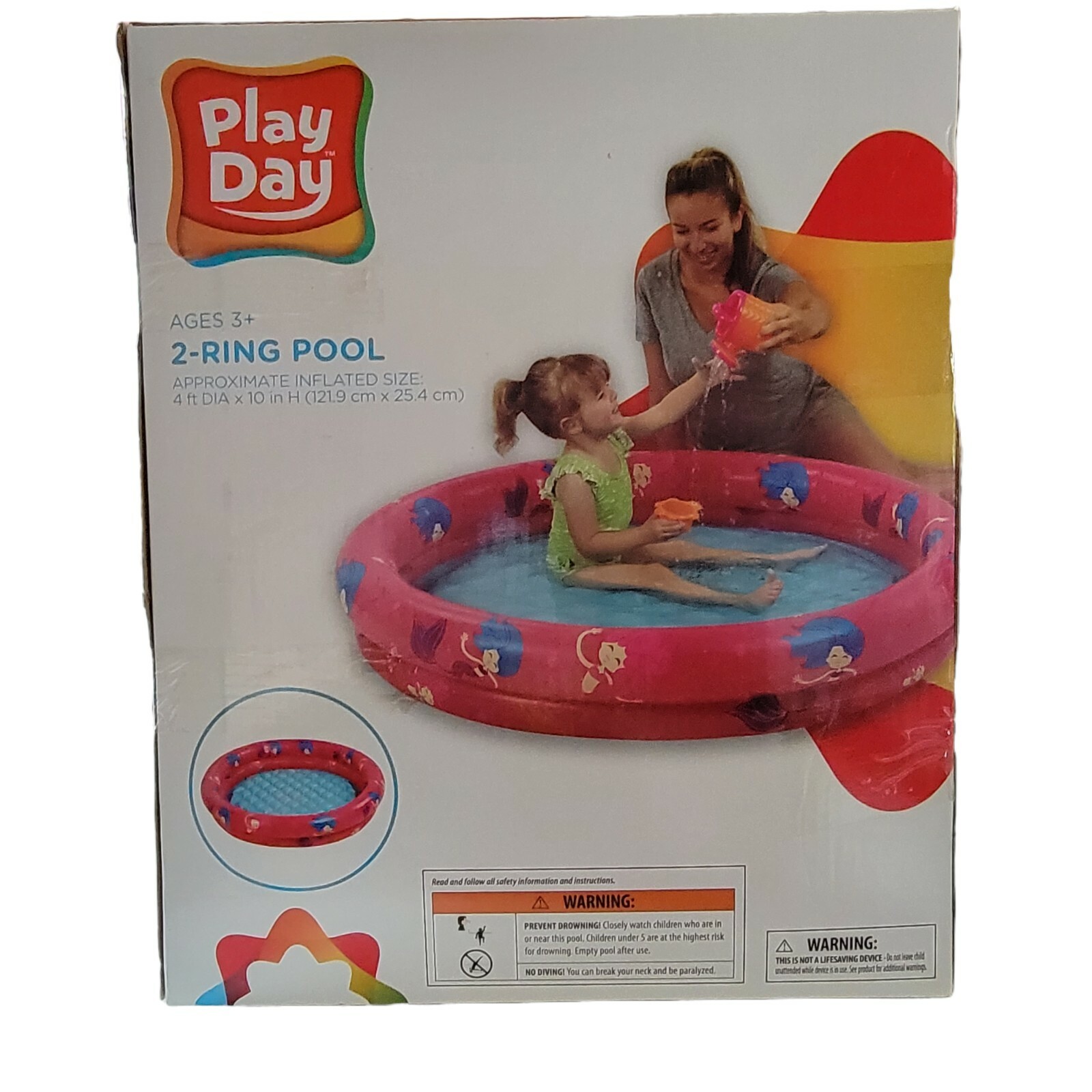 Pink Water inflatable Swim Pool Ages 3 play outdoor 4 ft x 10 in for sale  online | eBay