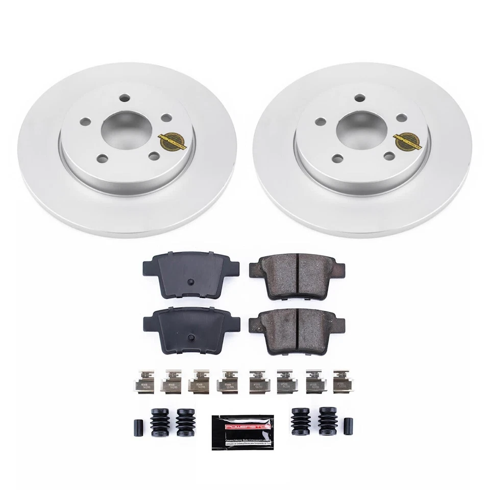 CRK1379 Powerstop 2-Wheel Set Brake Disc and Pad Kits Rear for Jaguar X-Type Foto 3 de 3