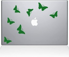 The Butterflies Decal Vinyl Sticker, 13" Macbook Pro - Green