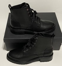 RAG BONE BOOTS CANNON LEATHER ANKLE COMBAT New BOOTIE BLACK SIZE EU 39 US 9