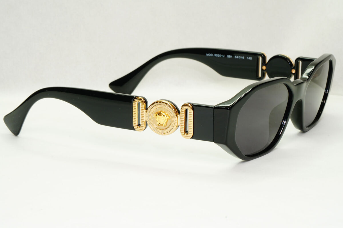 Versace Sunglasses Black Gold Medusa Octagon Angular Biggie Versace Sunglasses Black Gold Medusa Octagon Angular Biggie