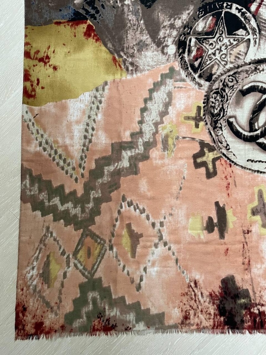希少 CHANEL vintage スカーフ Vintage Silk Scarf, Chanel Vintage Silk Scarf 33 X 34 Inches