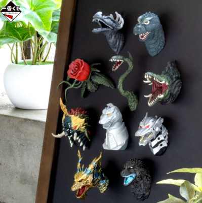 Godzilla Monster Head Magnet Complete set of 10 Ichiban Kuji 70th