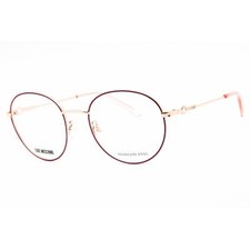 Moschino Love Women's Eyeglasses Pink Gold Metal Round Full Rim MOL613 0S45 00