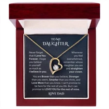 To My Daughter, Daughter Necklace Jewelry, Gift For Daughter From Dad