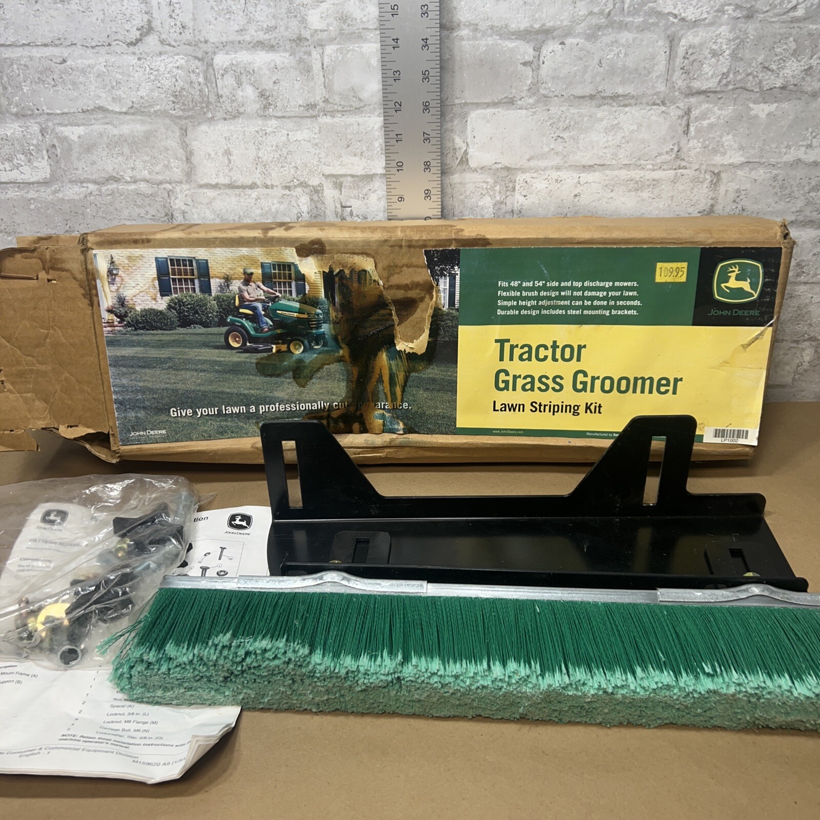 John Deere LP1002 Grass Groomer Lawn Striping Kit For 48” 54” Edge