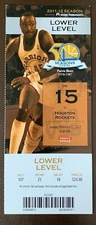 Golden State Warriors 2/12/2012 NBA ticket stub vs Houston Rockets