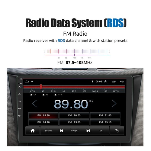 4G+64G 9" Android 13 CarPlay Doble 2 DIN Coche Estéreo GPS Navegación FM con AHD - Imagen 11 de 14