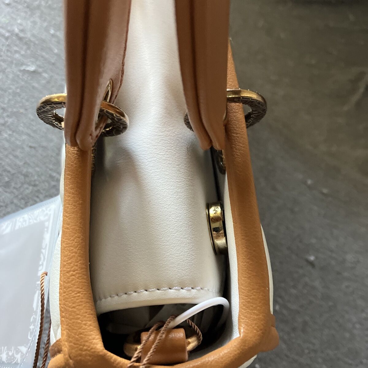 NWT Smile Focus Celestial Eye Embroidered White Leather NWT Smile Focus Celestial Eye Embroidered White Leather