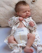 Urocze 18" Reborn Baby Dolls Całe ciało Zmywalne oczy Zamknięte Prawdziwe życie Dziewczyna Zabawka