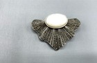 Sterling Silver, M.O.P. & Marcasite Brooch/Pendant