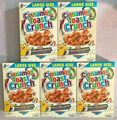 5x CINNAMON TOAST CRUNCH CEREAL 3 POKEMON CARDS IN EACH BOX **NEW SEALED** | eBay 5x CINNAMON TOAST CRUNCH CEREAL 3 POKEMON CARDS IN EACH BOX **NEW SEALED** | eBay