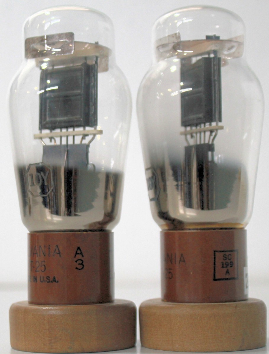 VT25 10Y Sylvania made in U.S.A Amplitrex Tested 1 Match Pair 2Pcs