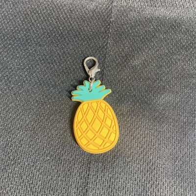 Pineapple Keychain Key Ring Clip-On Fruity Tropical Petsmart Rubber Swingers