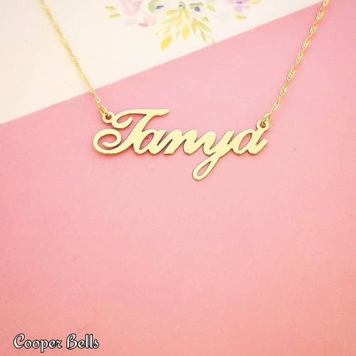 Tanya Style Name Necklace 14k Yellow 