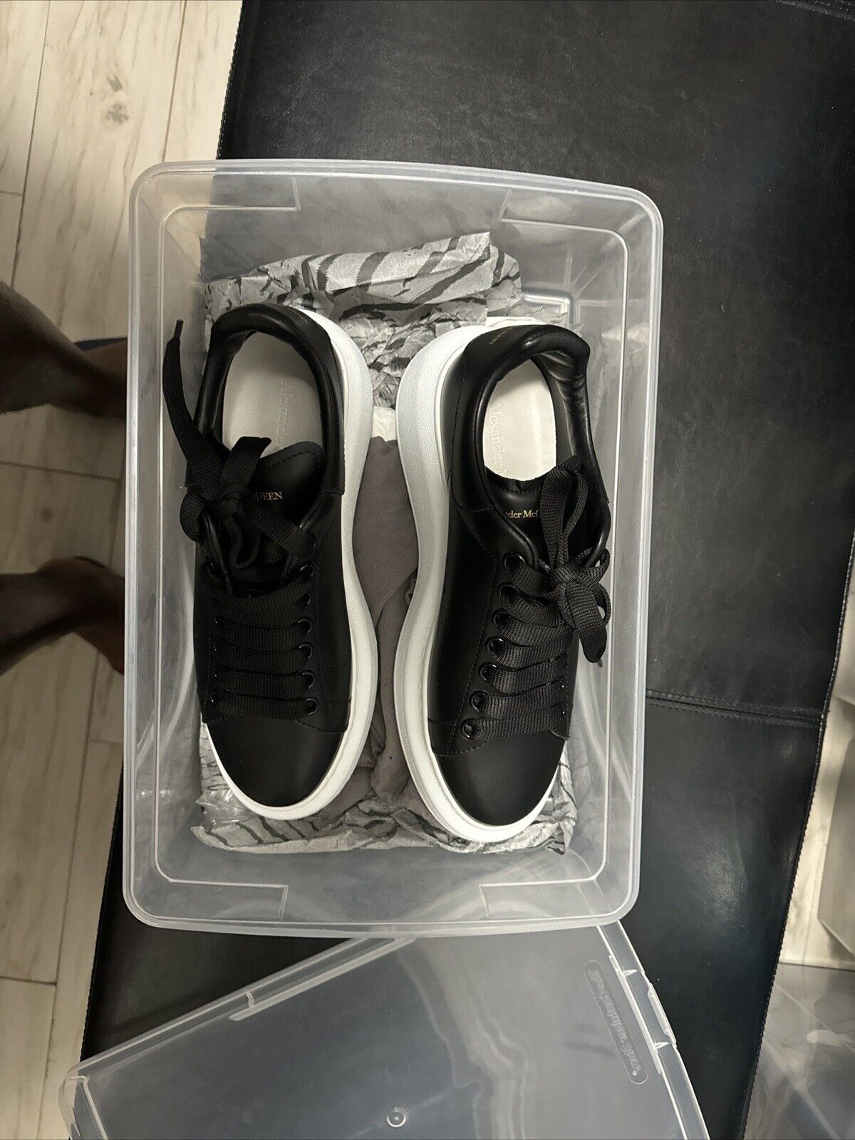 Alexander McQueen Oversized Sneakers - Black/Whit… - image 6