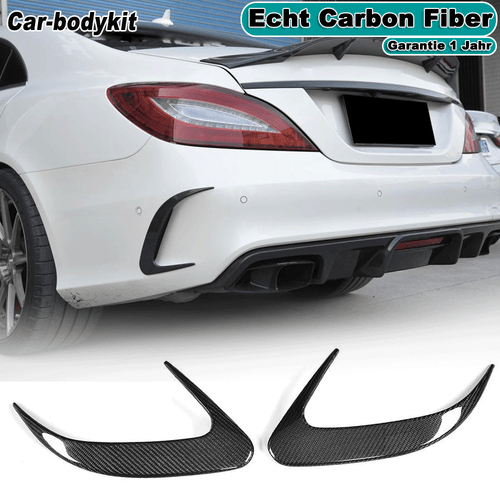 2x Carbon Heck Stoßstange Flossen Flap Canards Für Mercedes C218 CLS400 CLS63 - Bild 1 von 11