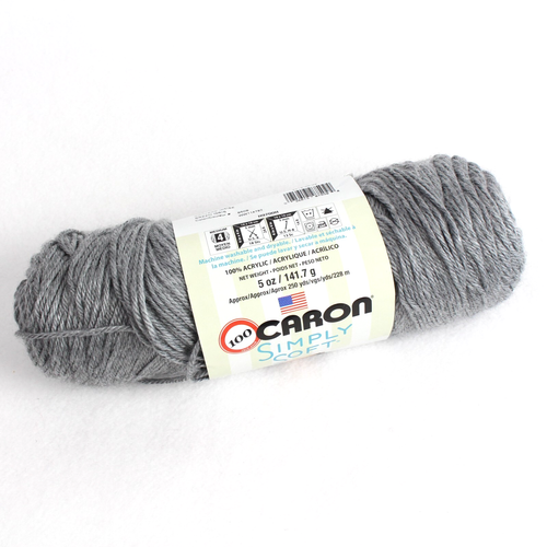 Caron Simply Soft Yarn Grey Heather 6oz Skein #4 Medium 100% Acrylic Lot of 2 - Picture 6 of 6