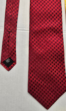 Red Murano Silk Tie Small Squares (Made in the USA)