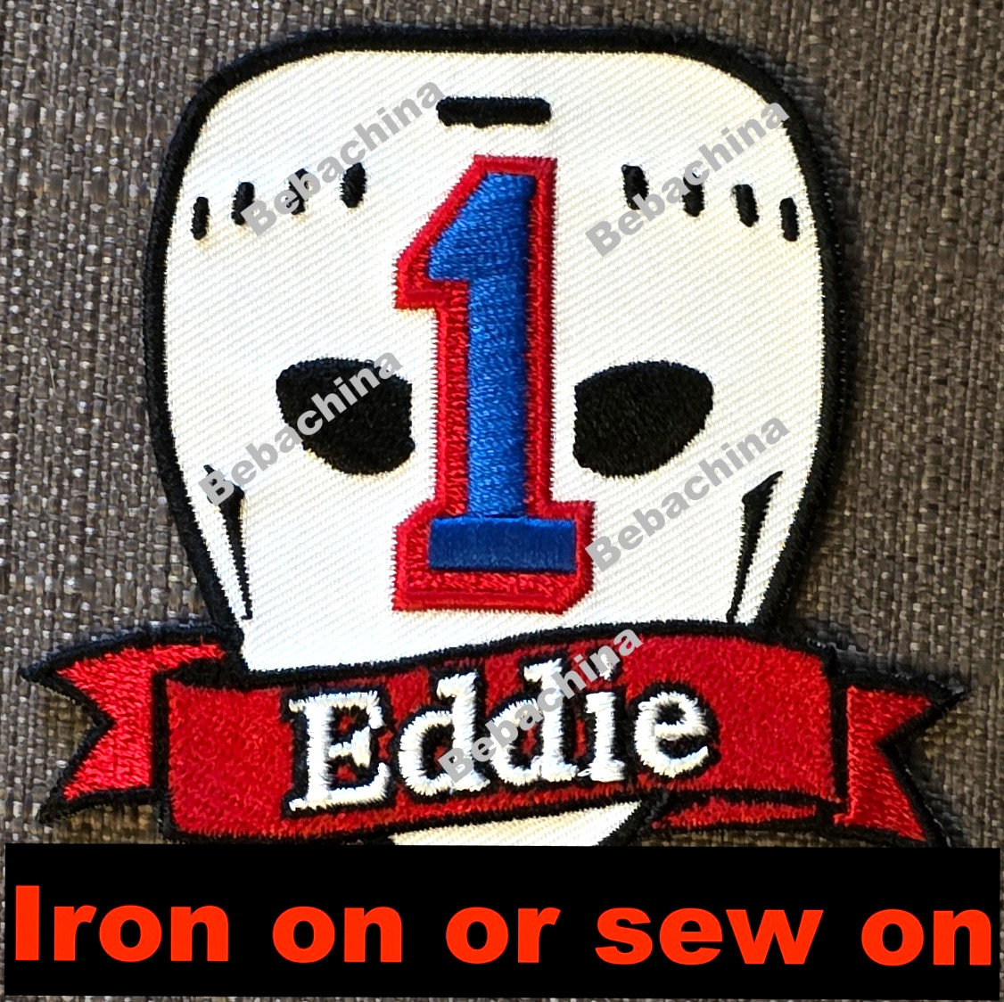 Eddie Patch Ed Giacomin Memorial Patch New York Rangers Goalie Helmet like decal
