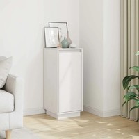 Sideboard Weiß Massivholz Kiefer 31,5X34X75 Cm Landhausstil