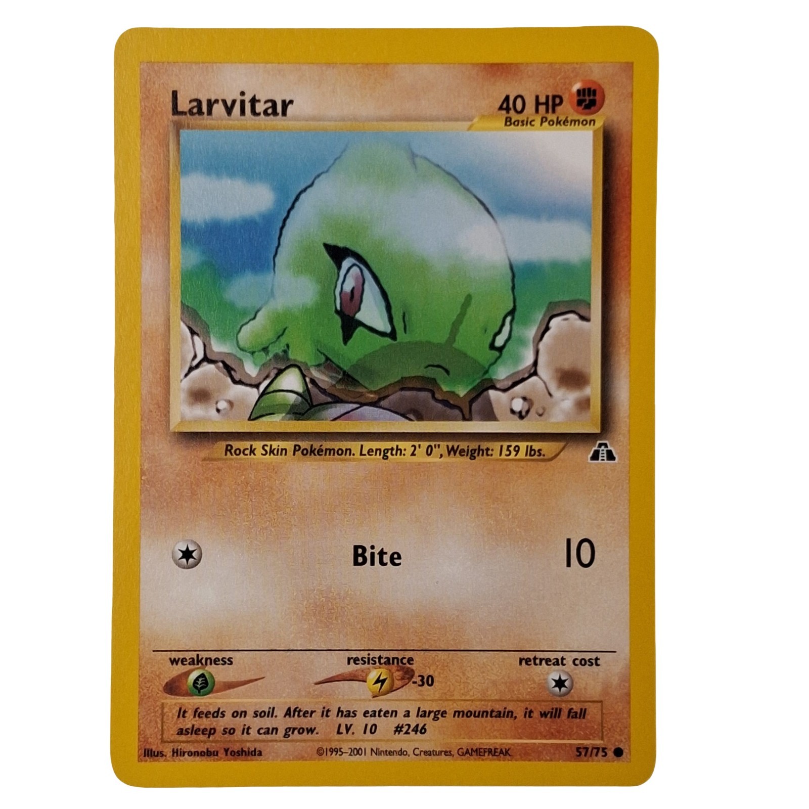 Larvitar 57/75 Neo Discovery Common Pokemon Card WOTC Vintage NM