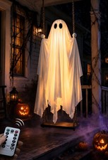 5FT Large Size Hanging Ghost Halloween Decorations with Light