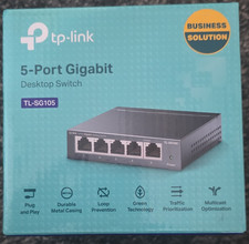 TP-LINK TL-SG105 5-Port Gigabit Unmanaged Desktop Switch RJ-45