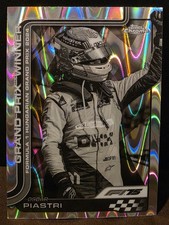 2025 Topps Chrome F1 75 #105 Oscar Piastri Black & White Raywave