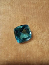 Natural Blue Aquamarine Cushion Cut 37.15 CT Loose Gemstone