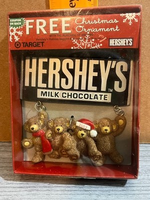 2003 Hershey's Milk Chocolate Christmas Ornament Bears NIB