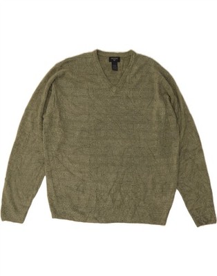 Dockers Herren V-Neck Pullover Pulli XL Khaki Acryl AN02