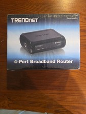 TRENDnet Model TW100 S4W1CA Broadband Router 4-Port, Black