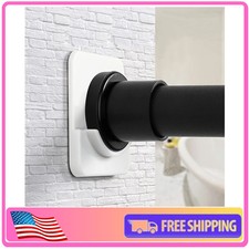 ICERO Adhesive Shower Curtain Rod Holder No Drill Strong Hold White 2 Pack