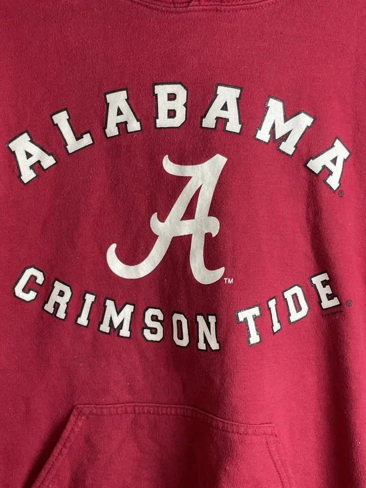 NCAA Alabama Crimson Tide Hoodie Sweatshirt Adult Medium Red - Image 2 of 4