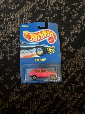 1992 Hot Wheels VW GOLF 0487  Blue card; pink glitter Volkswagen; black M 