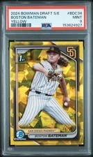 2024 Bowman Draft - Chrome Boston Bateman PSA 9 Yellow Sapphire Refractor /75