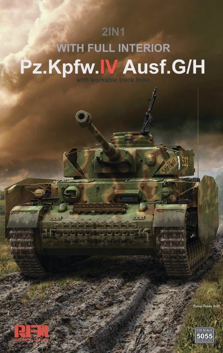 Rye Field Model RM-5055 - 1/35 PZ.KPFW.IV AUSF.G/H 2IN1 With Full Interior - New